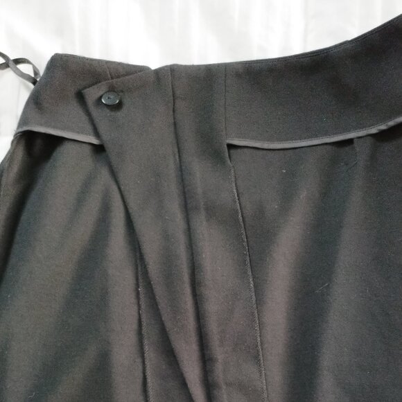 Calvin Klein Black Ponte Knit Skirt with Diagonal Zipper - Picture 3 of 5